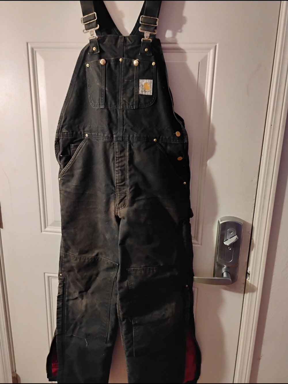 Carhartt Black Men's Work Bib Overalls